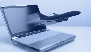 Laptop with Airplane